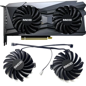 For INNO3D RTX3060ti 3080 TWIN X2 OC Black Gold Extreme Graphics Card Part Fan - Afbeelding 1 van 12