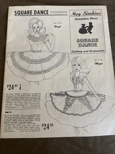 Vintage Meg Simkins Hampden Mass Square Dance Fashions Booklet Advertisment - Picture 1 of 5