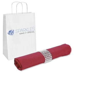 150 pcs 20"x20" inch Polyester Cloth Napkin - Burgundy - w/ Rings Wedding tr - Picture 1 of 6