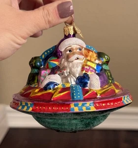 Christopher Radko 21st Century Unlimited Santa UFO Alien Ornament 2000 - Bild 1 von 7