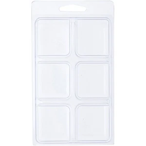 Clear Plastic Clamshell Container w/ 6 Compartments, 1.125" x 1.125" x 1" - Picture 1 of 1