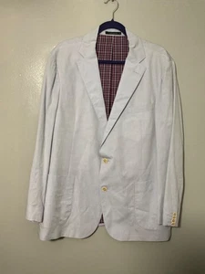 Kent & Curwen Cotton Blend Sport Jacket Sz 46 Pale Blue Side Vent - Picture 1 of 6