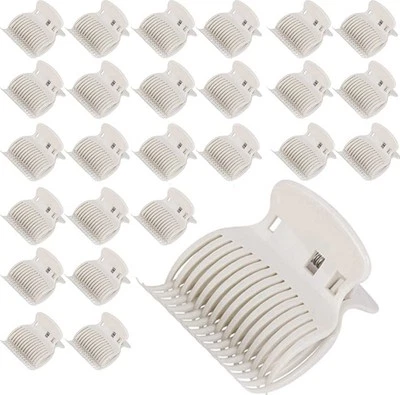 24 Pack Hot Roller Clips for Hair Curler Claw Clip Hair Section Styling White Foto 1 de 4