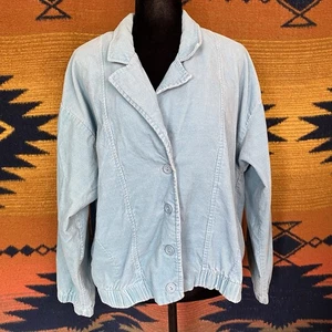Leichter Mantel Vintage 80’s Blair Blue Cord Button Up. Taschen. Halsband. L/XL. - Bild 1 von 16