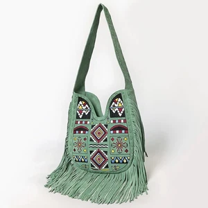 Bolso de mano occidental AD American Darling pequeño bandolera gamuza cuero genuino para mujer - Imagen 1 de 6
