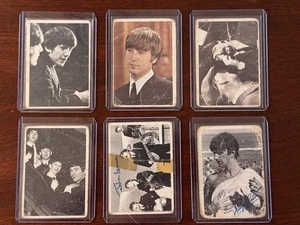 1964 Beatles Trading Cards - 6 Card Lot - VINTAGE & RARE - Picture 1 of 2