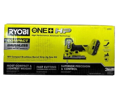 RYOBI ONE+ HP 18V Compact Barrel Grip Jig Saw Kit w/2.0 Ah Battery PSBJS01K1 NEW - Image 1 of 4