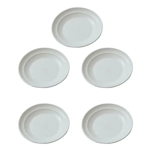 5 PCS White Round Plates Household Dinner Microwave Oven Special - Picture 1 of 12