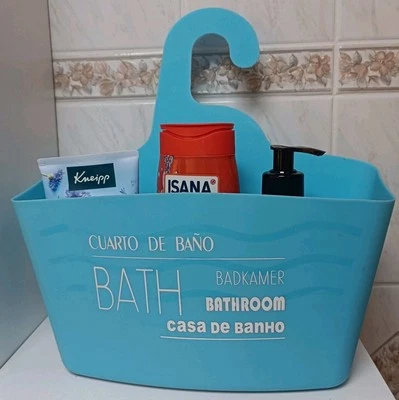 Badkorb mit Haken Badregal Duschregal Duschkorb Utensilo Bad Aufbewahrungskorb - Bild 1 von 4