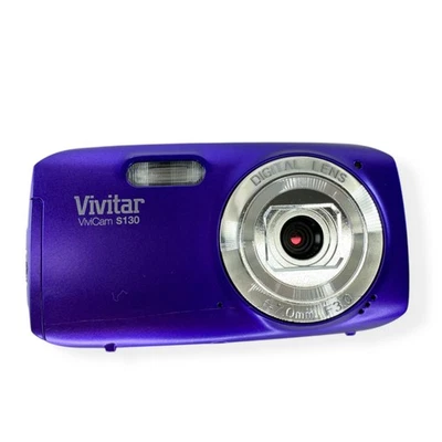 Vivitar ViviCam S130 Digital Camera Purple Compact Point & Shoot USB LCD Macro - Image 1 of 4