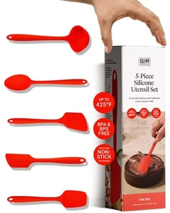 : Get It Right 5 Piece Silicone Utensil Set - Ladle, Spatula, Flip, Spoon & S... - Picture 1 of 7