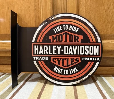 Letrero de brida de motocicleta Harley Davidson piezas de gasoil estilo vintage decoración de pared 1 Foto 1 de 4
