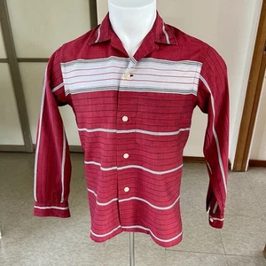 1950s Vintage Marlboro Striped Rockabilly Shirt S - Picture 1 of 8