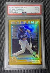 2004 Topps Chrome Miguel Cabrera Gold Refractor PSA 9 Marlins #318 - Bild 1 von 2