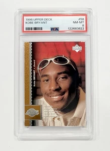 1996 Upper Deck #58 Kobe Bryant Los Angeles Lakers RC Rookie HOF PSA 8 NM-MT - Picture 1 of 1