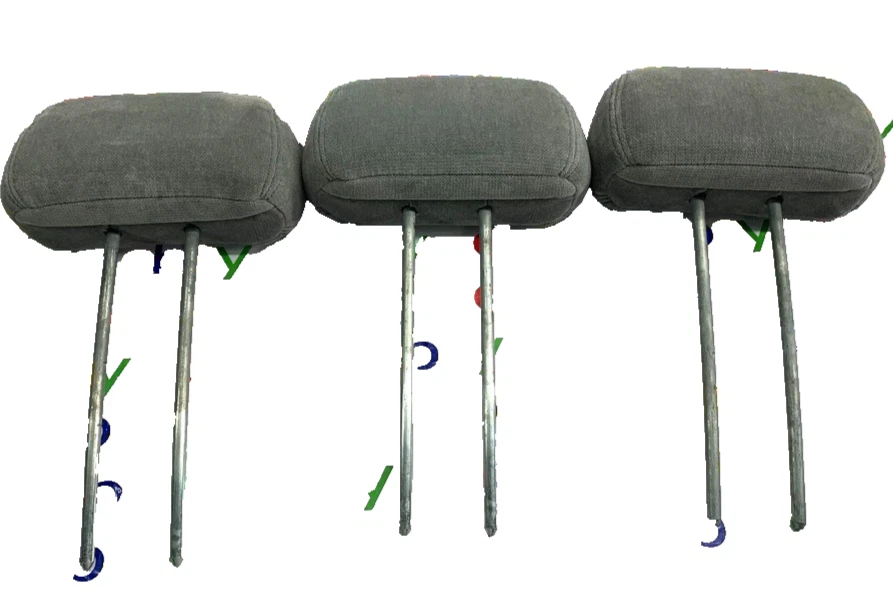 🔥01-06 Acura MDX 03-08 Honda Pilot Rear Seat Headrests 2nd/3rd Row Cloth Gray - Image 1 of 1