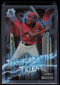 2023 BOWMAN DRAFT TRANSFORMATIVE TALENT JAMES WOOD RC WASHINGTON NATIONALS - Picture 1 of 2