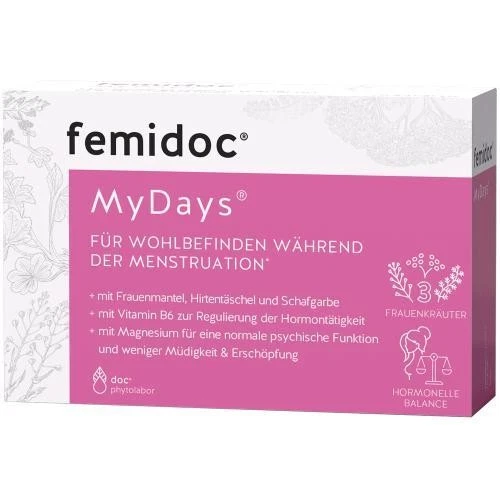 JANUS MEDICA GMBH FEMIDOC MyDays für die Menstruation Kapseln 20 ST PZN 17275178