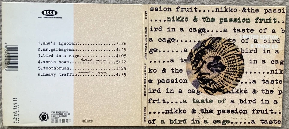 Nikko & The Passion Fruit - A Taste Of A Bird In A Cage /  Maxi-CD im Digipack - Bild 1 von 1