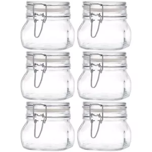 6er Set Drahtbügelglas "Fido" 500 ml - Einmachglas, Aufbewahrungsglas - Bild 1 von 6