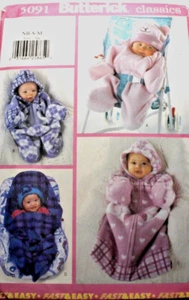 Butterick 5091 Infant Baby Bunting & Hat (Snow-Suit) Sewing Pattern NB-S-M - Picture 1 of 2