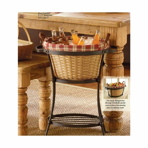 Longaberger Beverage Tub Basket Over Edge Fabric Liner For Beverage Tub Basket Cover