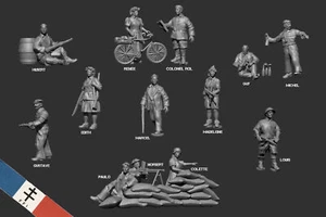 28mm/1:56th French Parisian Insurgents FFI - Picture 1 of 5
