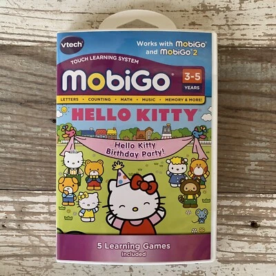 HELLO KITTY Birthday Party VTech Mobigo 3-5 Years Learning Games 80-252400 NEW - Image 1 of 3