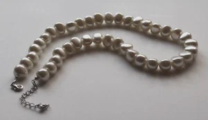 Halskette Perlenkette Schmuck Kette 44-50cm Messingschließe Nickelfrei - Bild 1 von 7