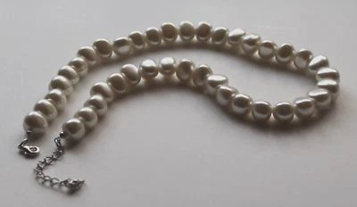 Halskette Perlenkette Schmuck Kette 44-50cm Messingschließe Nickelfrei - Bild 1 von 4