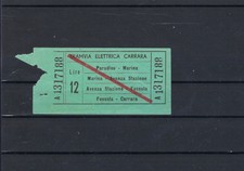 Biglietti Tranvia Elettrica Carrara fine anni 40 inizio 50