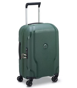 Delsey Clavel 55cm 4-Wheel Expandable Cabin Case - Deep Green (Recycled Material - Picture 1 of 6