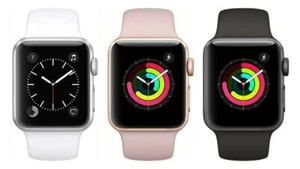 Apple Watch Series 3 38mm GPS aluminium + pasek sportowy 8GB - bardzo dobry - Zdjęcie 1 z 4