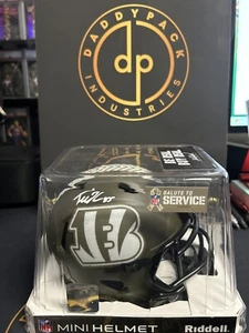 Tee Higgins auto mini helmet Salute to Service - Picture 1 of 4