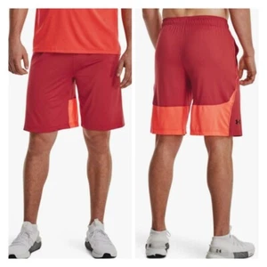 Under Armour Raid Chakra orange lockere Passform Fitnessshorts für Herren 10" Schrittlänge M neu mit Etikett - Bild 1 von 9