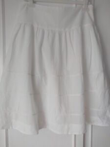 Gap White Cotton Lined Petticoat  Skirt Size 10