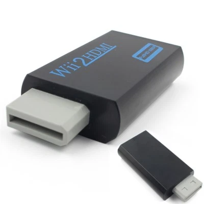 STRAßE GAME Convertisseur adaptateur HDMI full DH 1080 pour Nintendo Wii - Wii U - Noir