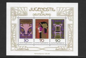 M4062 JUGENDSTIL IN DEUTSCHLAND ART NOUVEAU MINI SHEET - Picture 1 of 1