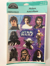 Vintage 1995 STAR WARS Stickers Hallmark Expressions NEW & SEALED 4 Sheets