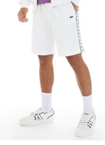 Lacoste MEN'S SHORTS SPORT LEISURE CASUAL DESIGNER WHITE SIZE 28 WAIST - Picture 1 of 5