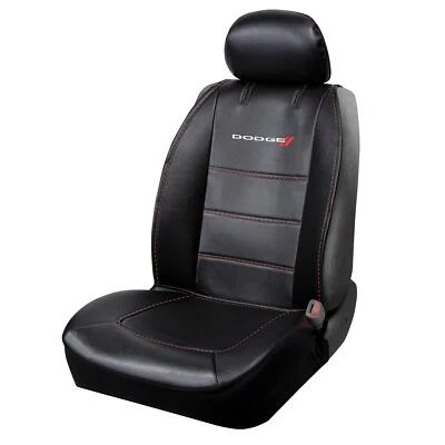 Cubierta de asiento Dodge Plásticolor 008627R01 logotipo costura 3 piezas lateral negra Foto 1 de 4