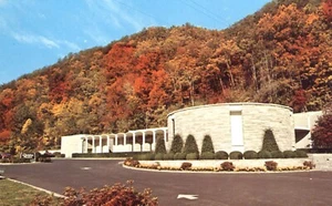 Postal Christus Gardens con follaje de otoño Gatlinburg Tennessee años 70 - Imagen 1 de 2