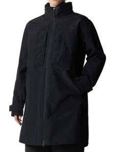 The North Face M66 Tech Trench $230 Black Hooded Rain Coat Jacket Women's L - Picture 1 of 12