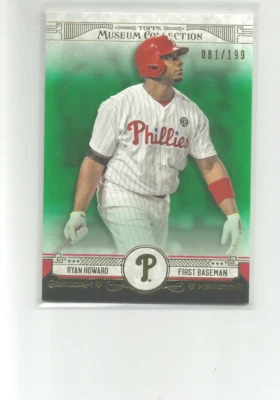 2015 TOPPS MUSEUM COLLECTION GREEN #39 RYAN HOWARD 081/199 - Image 1 of 2
