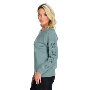 Sudadera Meta Activewear Tejida Entrecruzada Manga Larga Cuello Redondo Nueva Sin Etiquetas - Imagen 1 de 6