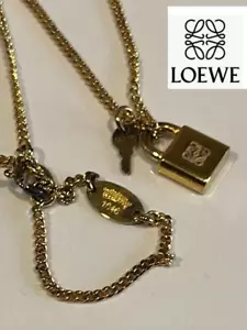 Loewe Necklace Anagram Logo Cadena Key Charm - Picture 1 of 10