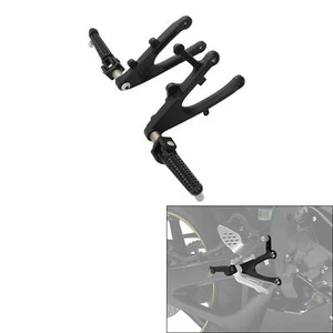 Aluminum Front Driver Footrests Foot Pegs & Bracket Fits For YAMAHA YZFR1 04-06 - Picture 1 of 12