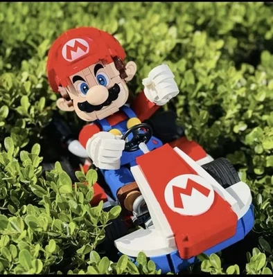 Mario Standard Kart Model Building Blocks Classic Game Car Assembly . - Image 1 of 4