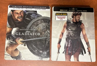 GLADIATOR 1 and 2 (1/2) (4K UHD + BLU-RAY + DIGITAL) Steelbook, New/Sealed - Image 1 of 4