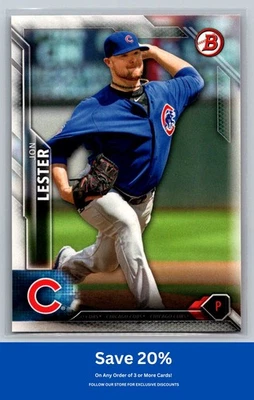 Jon Lester 2016 Bowman #17 Chicago Cubs - Image 1 of 2